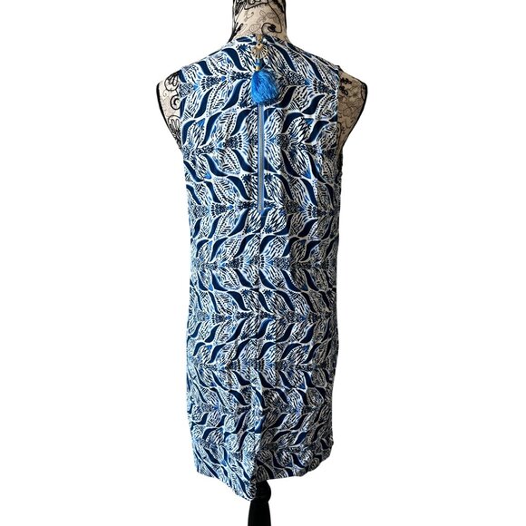 LILLY PULITZER Womens Blue Printed Shift Dress Sz 4 - Picture 6 of 7
